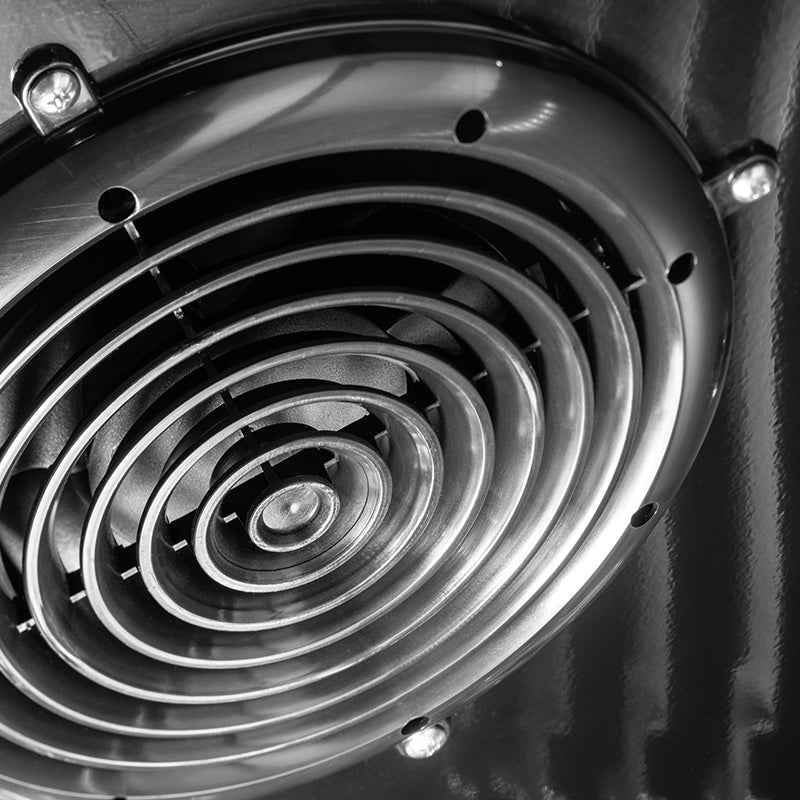 360L Getränkekühlschrank mit Glastür. Abschließbar. Komplett schwarz.