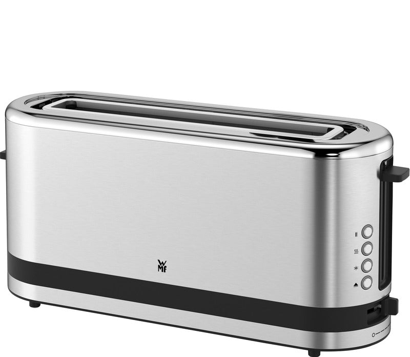 WMF Langschlitz Toaster (Für 2 XXL Toastscheiben), Edelstahl, Silber, 900W, 36,6x11x15,6cm
