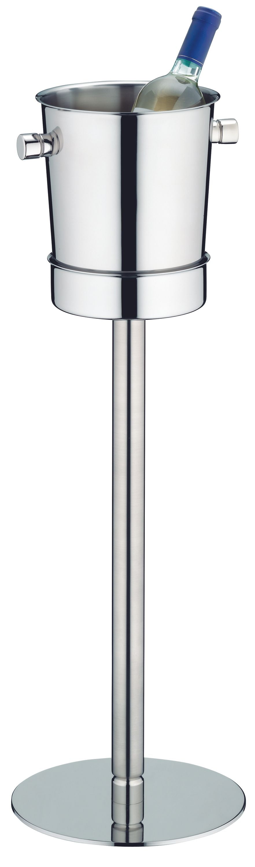 WMF Weinkühlerständer, Edelstahl 18/10, Silber, Serie: PURE, Durchmesser Schale: 18cm, Höhe: 68,75cm