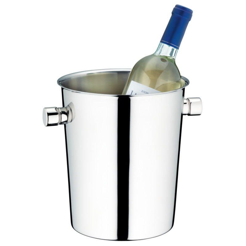 WMF Wein-/Sektkühler (inkl. Griffen), Edelstahl, Serie: PURE, Höhe: 22cm, Durchmesser: 19cm