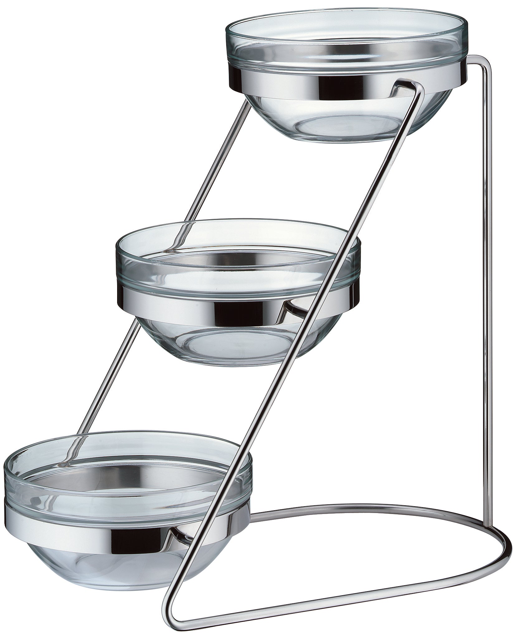 WMF Teller-/ Schalengestell (3 Ebenen), Edelstahl 18/10, Silber, Durchmesser: 19,5cm, Höhe: 40,4cm