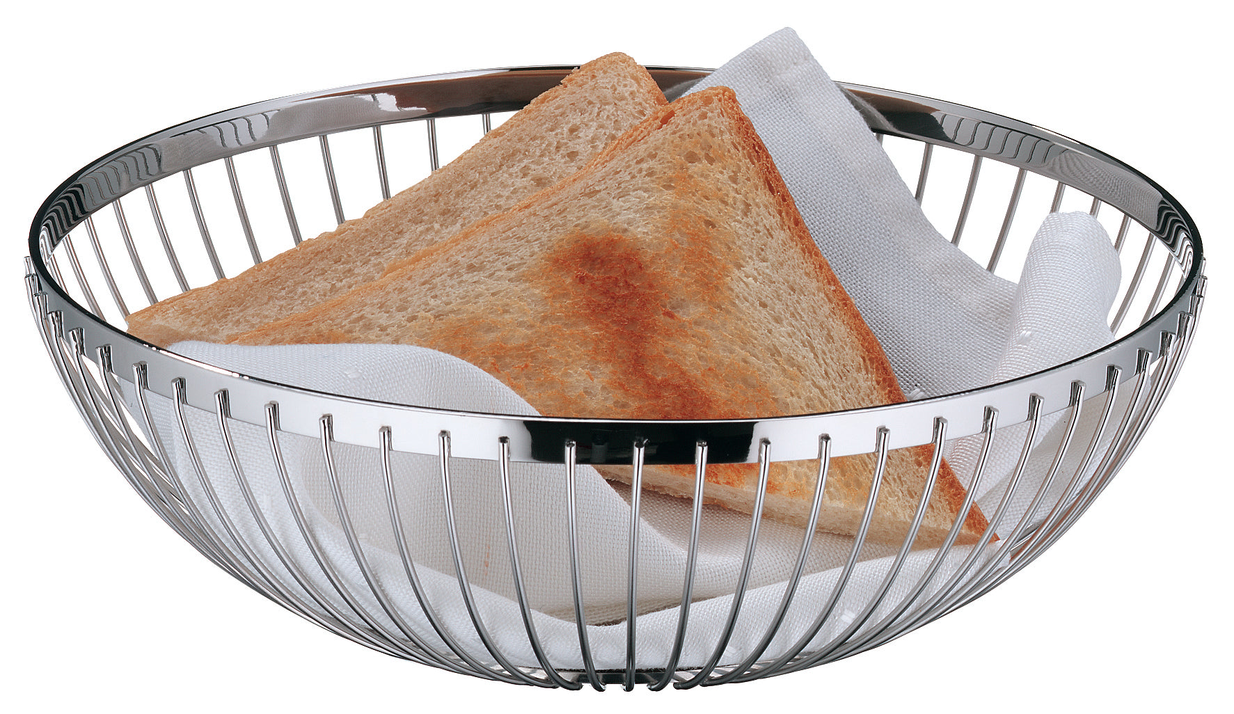 WMF Brotkorb, Edelstahl 18/10, Silber, Serie: BISTRO, Durchmesser: 18cm, Höhe: 8cm