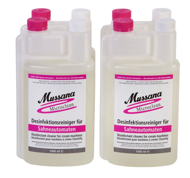 Mussana Reiniger Microclean für Sahnemaschinen, 4x1 Liter oder 12x1 Liter