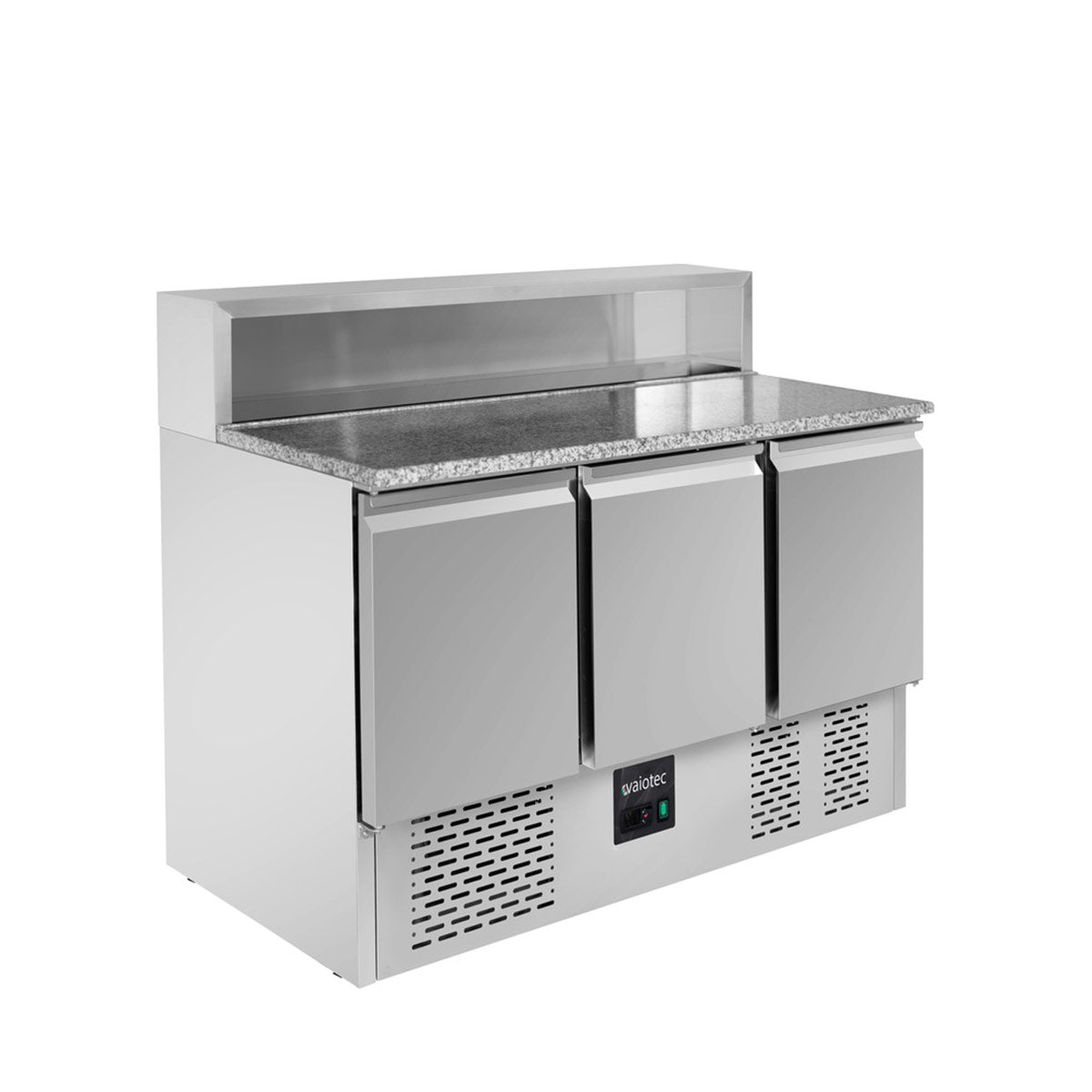 Vaiotec EASYLINE Pizza-Saladette 700, 3-fach, inkl. 3 Türen & Granitarbeitsplatte, 1365x700x1100mm