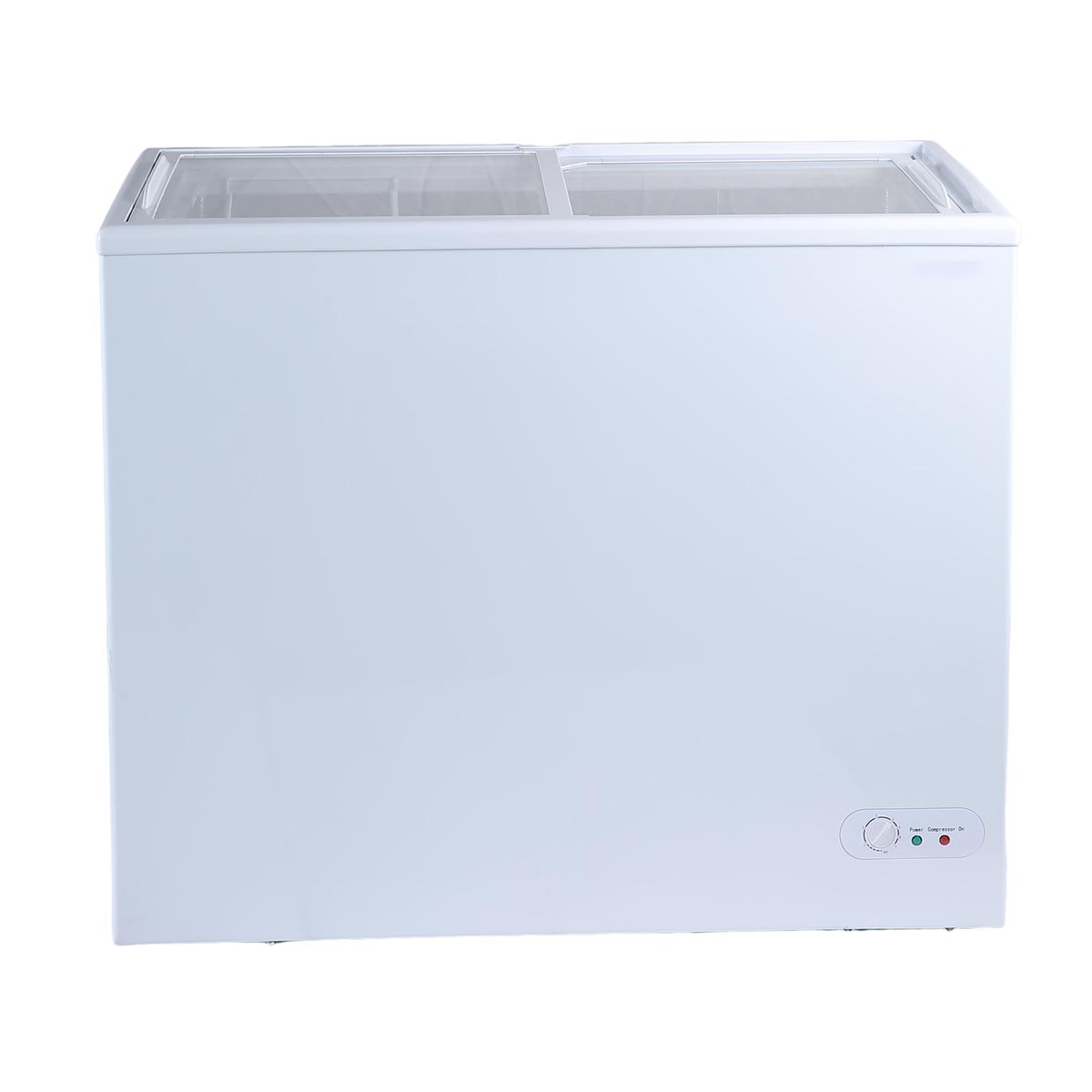 Vaiotec EASYLINE Tiefkühltruhe (inkl. Glasschiebedeckel), Aluminium, Weiß, 0,145kW, 230V, 200L, 960x525x840mm