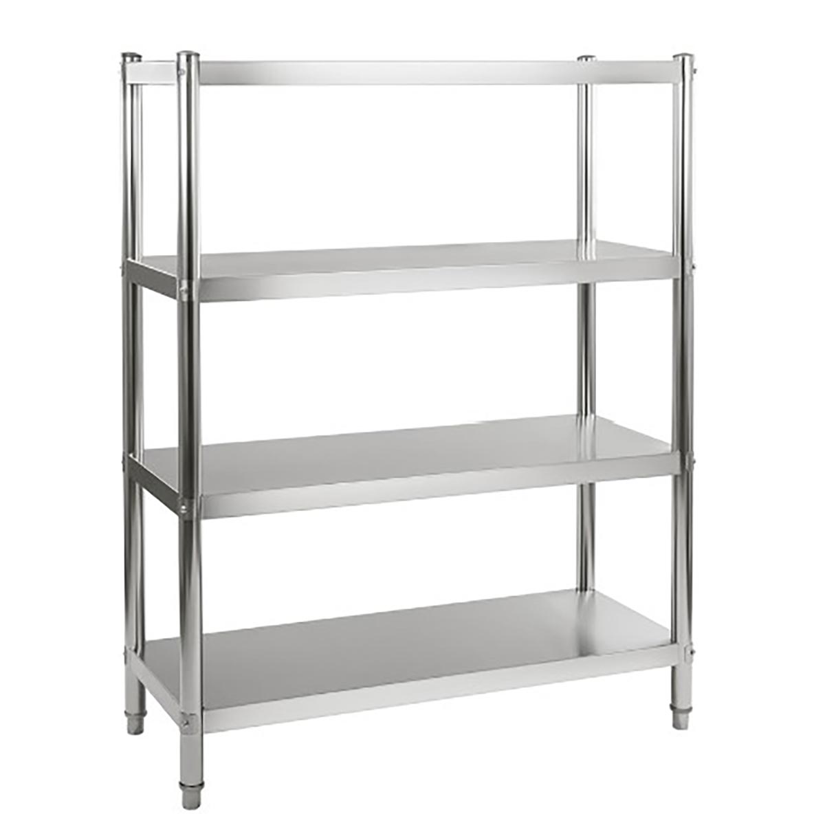 Vaiotec EASYLINE Lagerregal "500" (4 Böden), Edelstahl, Silber, 1800x500x1800mm