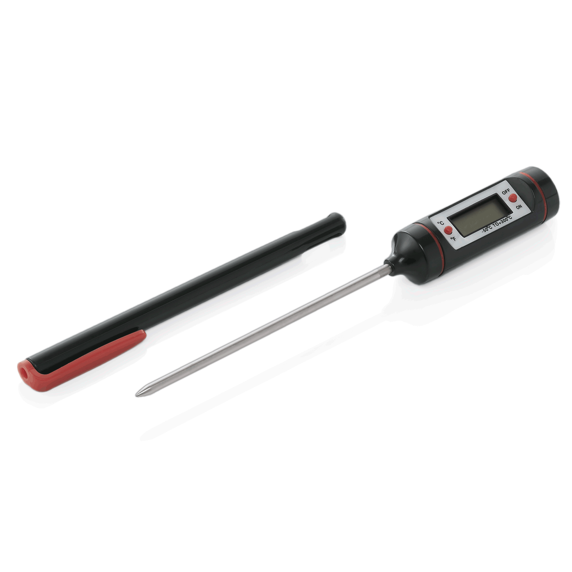 WAS Germany Digital Thermometer (Einstechtiefe: 10,5cm), Chromnickelstahl und Polycarbonat, Schwarz, Länge: 17,5cm (1030005)