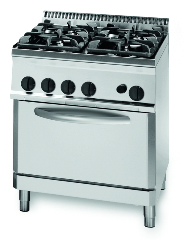 KBS Gas-Herd 26,5kW 4 Brenner mit Gas Backofen
