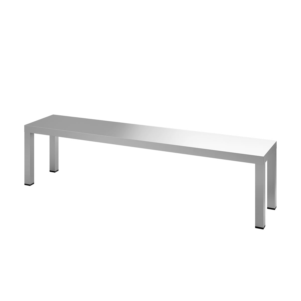 Vaiotec TOPLINE Aufsatzbord "300" (1 Etage), Edelstahl, Silber, 1800x300x350mm