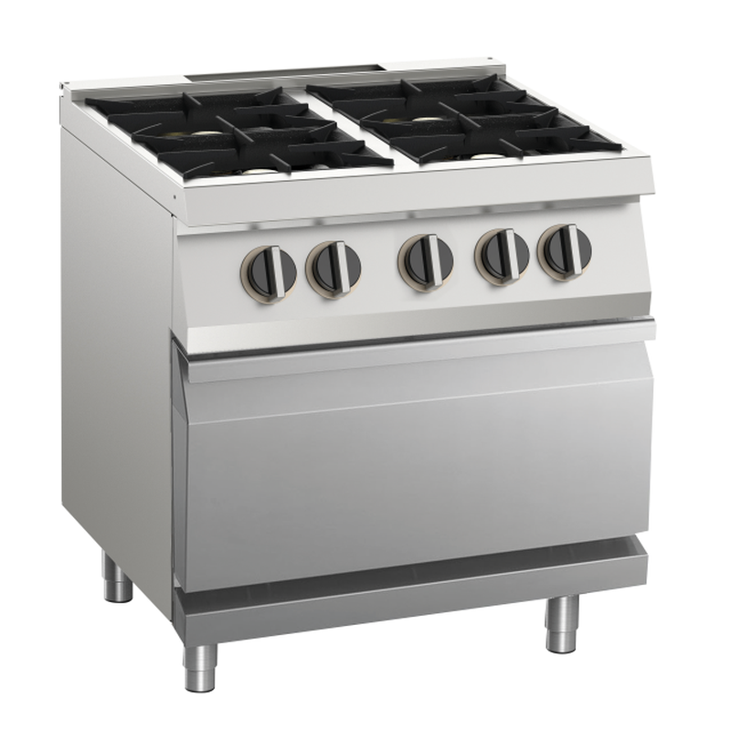 KBS Gas-Herd 4 Brenner mit Elektro-Ofen