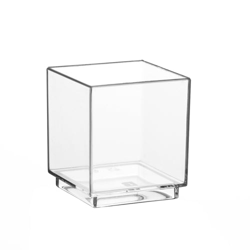 Papstar 270 Fingerfood - Schalen, Eckig, Glasklar, Material: Polystyrol, Füllinhalt: 55ml, Maße: 4,7 x 4,2 x 4,2cm