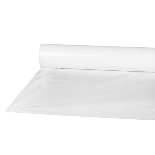 Papstar 6x Tischdecke, LDPE-Folie, Weiß, Länge: 50m, Breite: 80cm