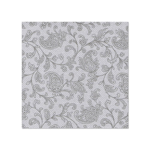 Papstar 280 Servietten "ROYAL Collection" 1/4-Falz 25 cm x 25 cm grau "Ornaments"