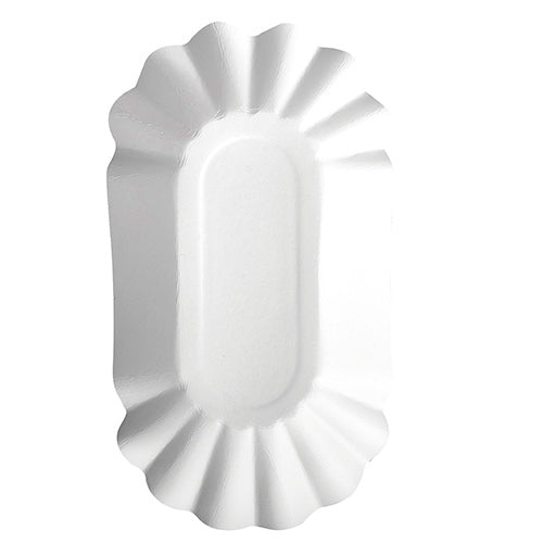 Papstar 1.000 Schalen, oval, weiß, Material: Pappe, Serie: Pure, Maße: 10,5cm x 20cm x 3,5cm