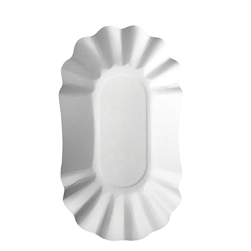 Papstar 1.500 Schalen, oval, weiß, Material: Pappe, Serie: Pure, Maße: 10,5cm x 17,5cm x 3cm