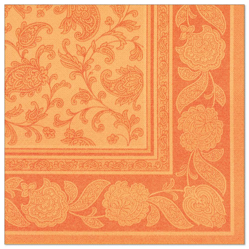 Papstar 160 Servietten "ROYAL Collection" 1/4-Falz 40 cm x 40 cm orange "Ornaments"