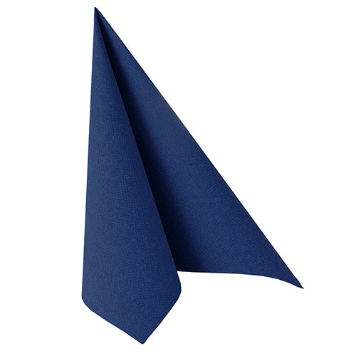 Papstar 5x 50 Servietten "ROYAL Collection" 1/4-Falz 40 cm x 40 cm dunkelblau