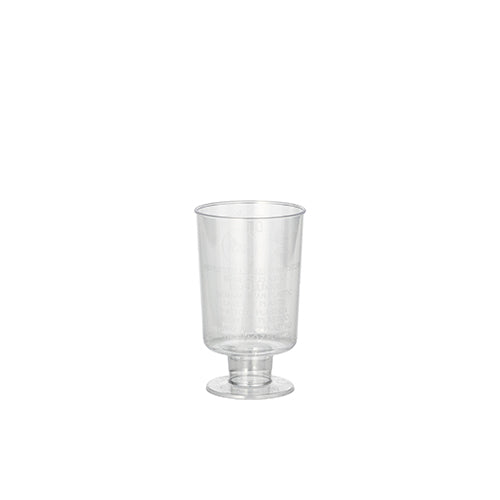 Papstar 24x 20 Stiel-Schnapsgläser, Glasklar, PS, Inhalt: 4cl, Durchmesser: 3,8cm, Höhe 6,3cm
