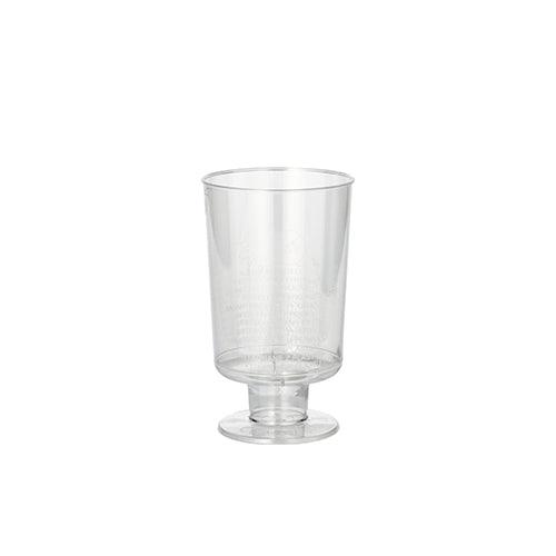 Papstar 350x Stiel-Weißweinglas, Polystyrol, Transparent, Inhalt: 100ml, Durchmesser: 5,1cm, Höhe: 8,5cm