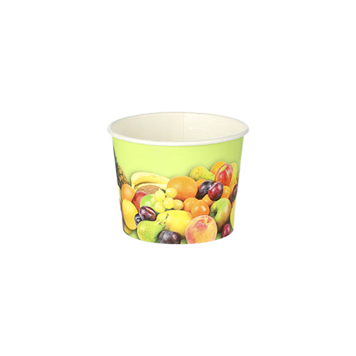 Papstar 10x 200 Eisbecher, Pappe rund 100 ml Ø 7 cm · 5,3 cm "Früchte"