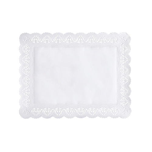Papstar 20x 100 Spitzenpapiere eckig 34 cm x 26 cm weiss