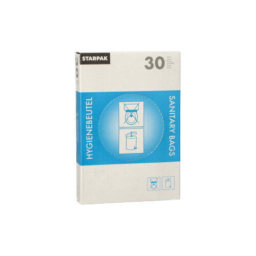 Papstar 50x 30 Hygienebeutel 28,5 cm x 8 cm x 7 cm weiss im Spenderkarton