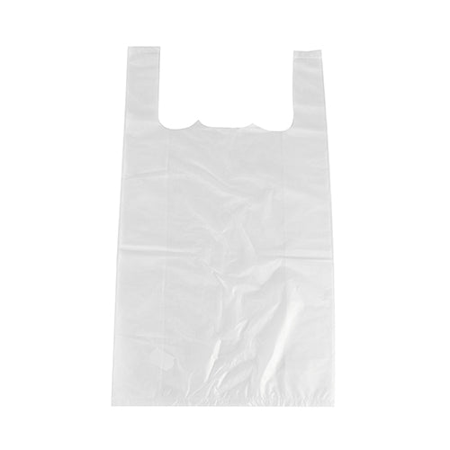 Papstar 2.500x Hemdchen-Tragetaschen, HDPE-Folie, Weiß, 27x48x12cm