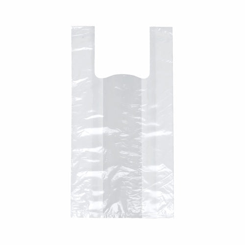 Papstar 8x 250 Hemdchen-Tragetaschen, HDPE 48 cm x 22 cm x 12 cm transparent Knotenbeutel