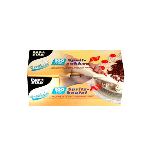 Papstar 15x 100 Spritzbeutel 0,4 l 30,5 cm x 16,2 cm transparent