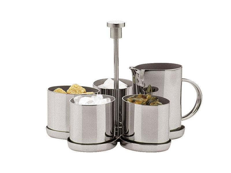 Hepp Milch- und Zuckerständer (5-Teilig), Edelstahl, Serie: PROFILE, Höhe: 142mm