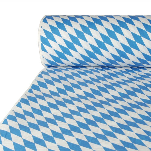 Papstar 5x Papiertischtuch mit Damastprägung 50 m x 1 m "Bayrisch Blau"