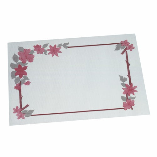 Papstar 1.000x Tischsets "Blumenranke", Papier, Weiß, 30x40cm