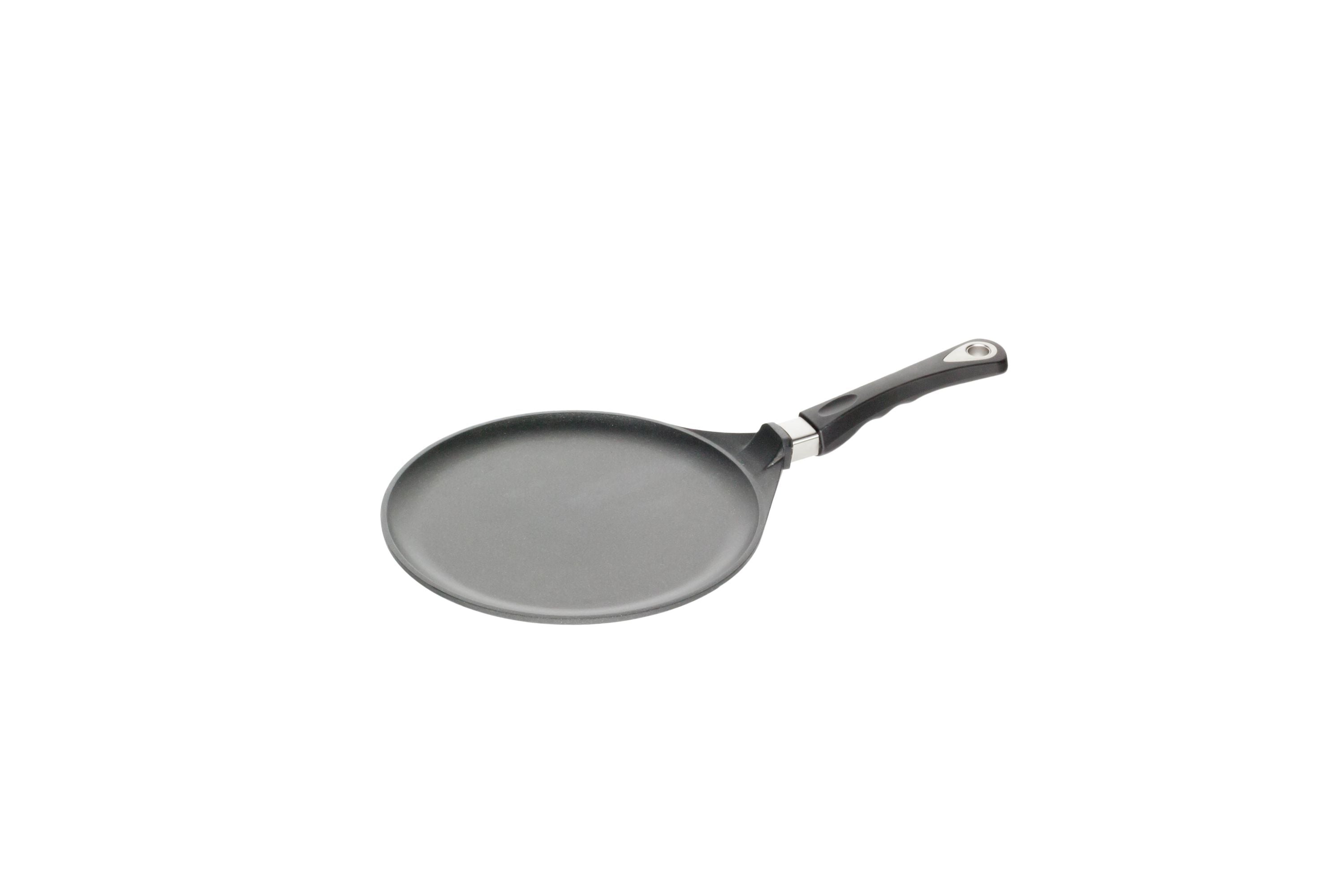 AMT Crepes Pfanne, Aluminiumguss, Schwarz, Durchmesser: 28-32cm