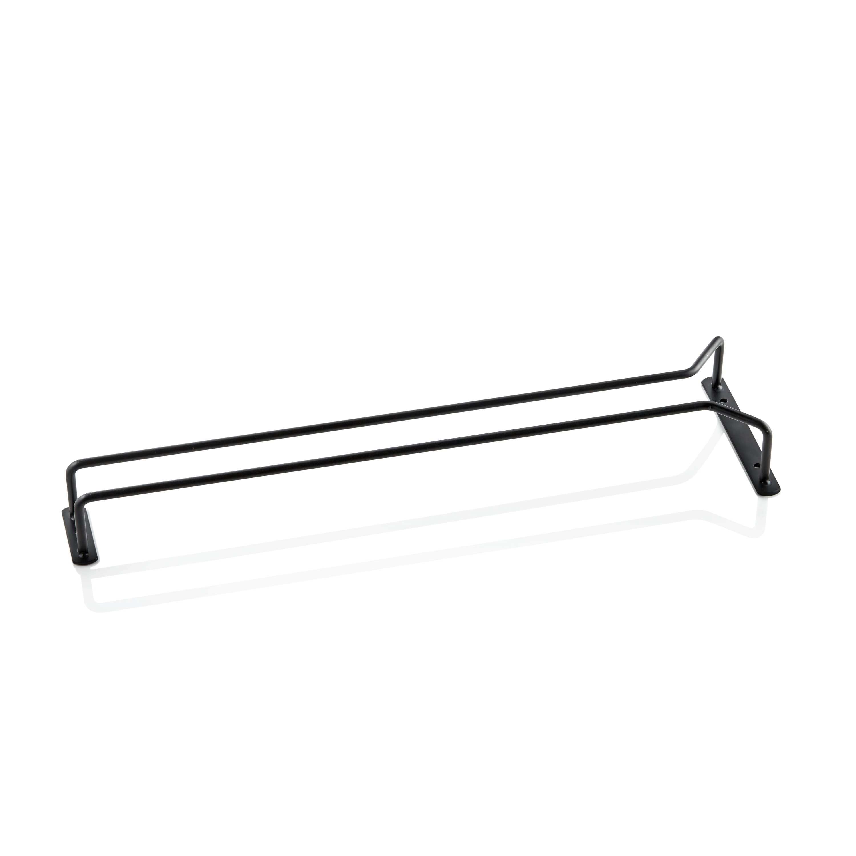 WAS Germany Gläserschiene, Eisen, Pulverbeschichtet, Schwarz, Länge: 61,5cm (1426603)