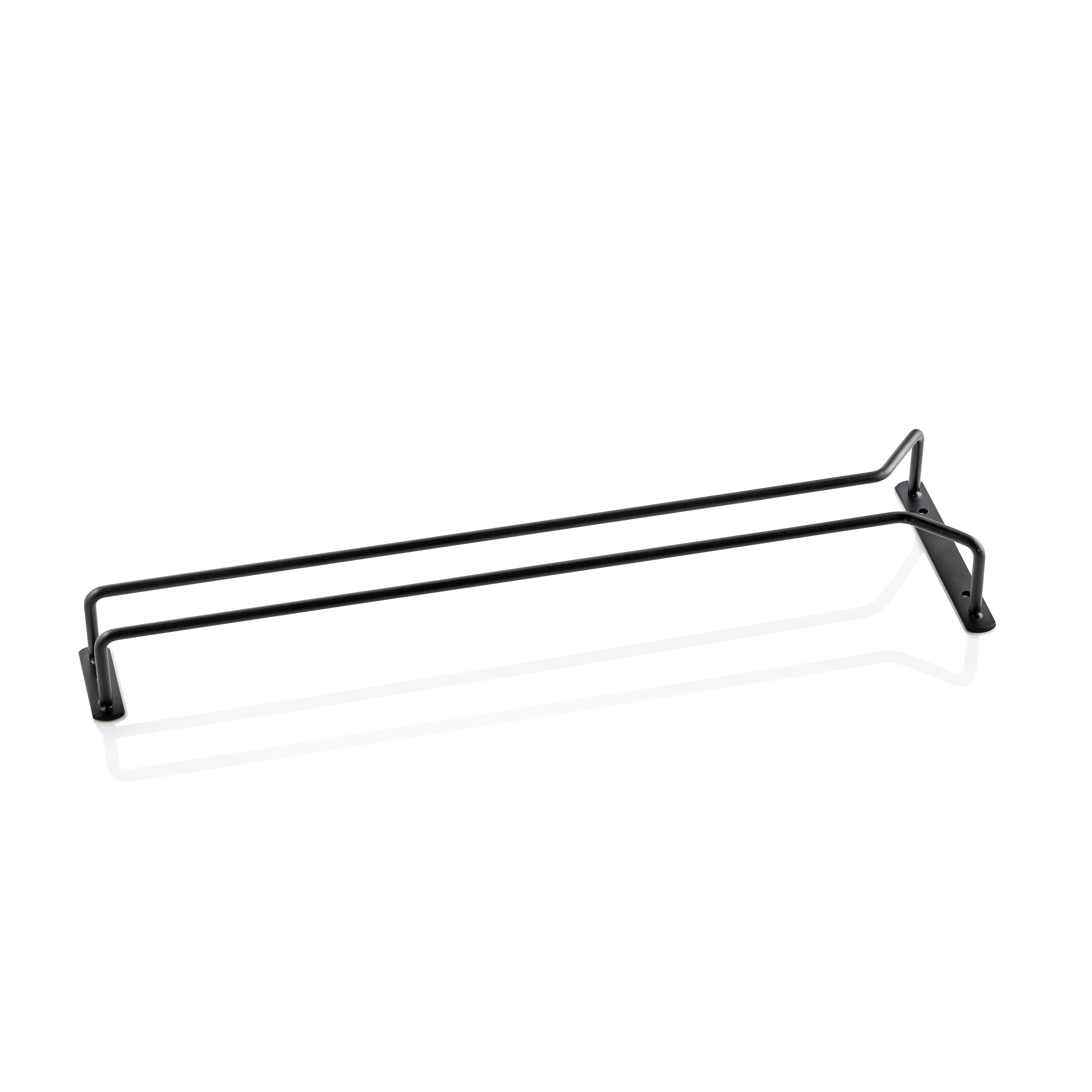 WAS Germany Gläserschiene, Eisen, Pulverbeschichtet, Schwarz, Länge: 61,5cm (1426603)