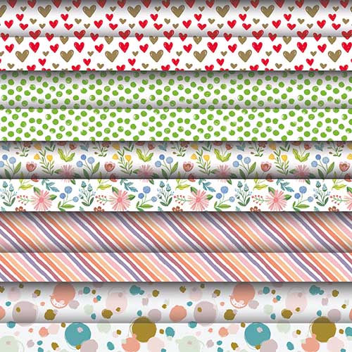 Papstar 50x Geschenkpapier 3 m x 70 cm "Fantasy" sortiert