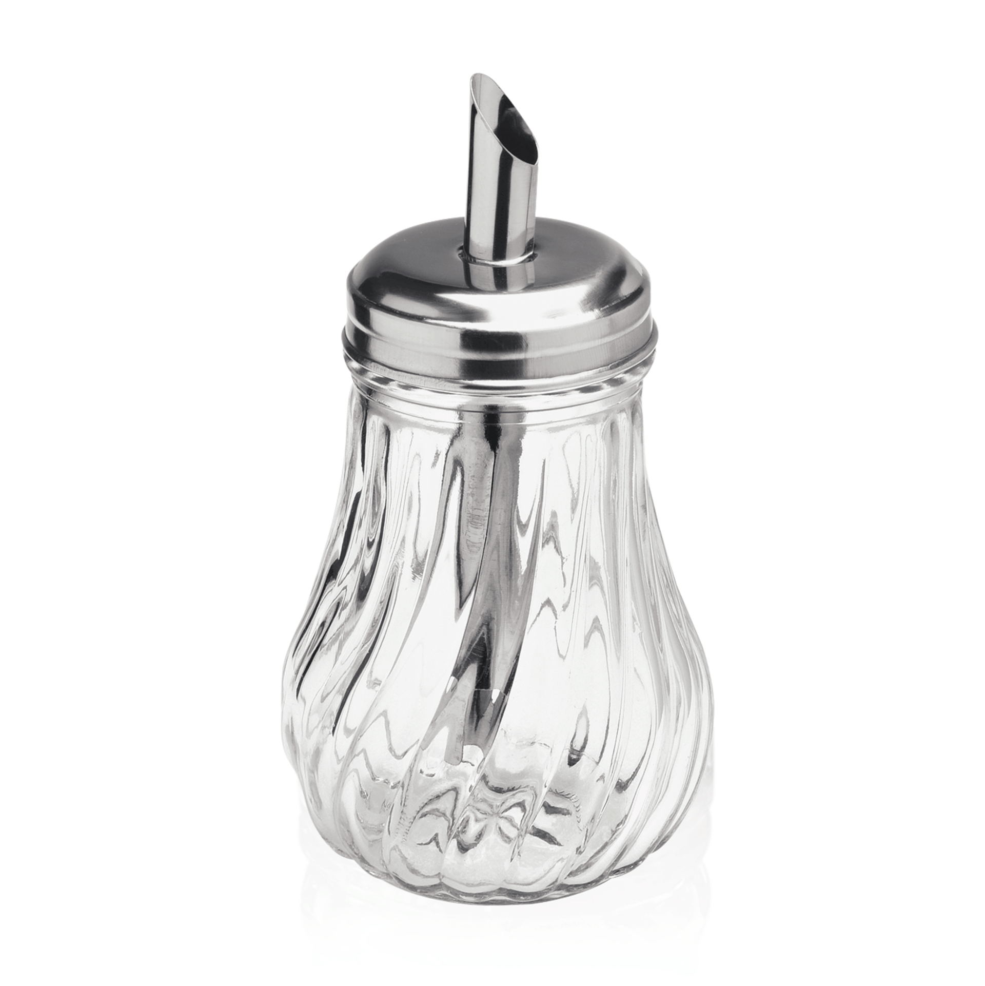 WAS Germany 6x Zuckerspender, Glas und Edelstahl, Inhalt: 210ml Durchmesser: 7,5cm, Höhe: 14cm (1467026)