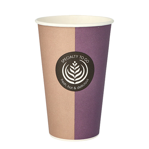 Papstar 20x 50 Trinkbecher, Pappe "To Go" 0,4 l Ø 9 cm · 13,5 cm