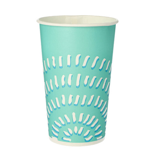Papstar 20x 50 Trinkbecher für Kaltgetränke, Pappe 0,4 l Ø 8,97 cm · 13,5 cm türkis