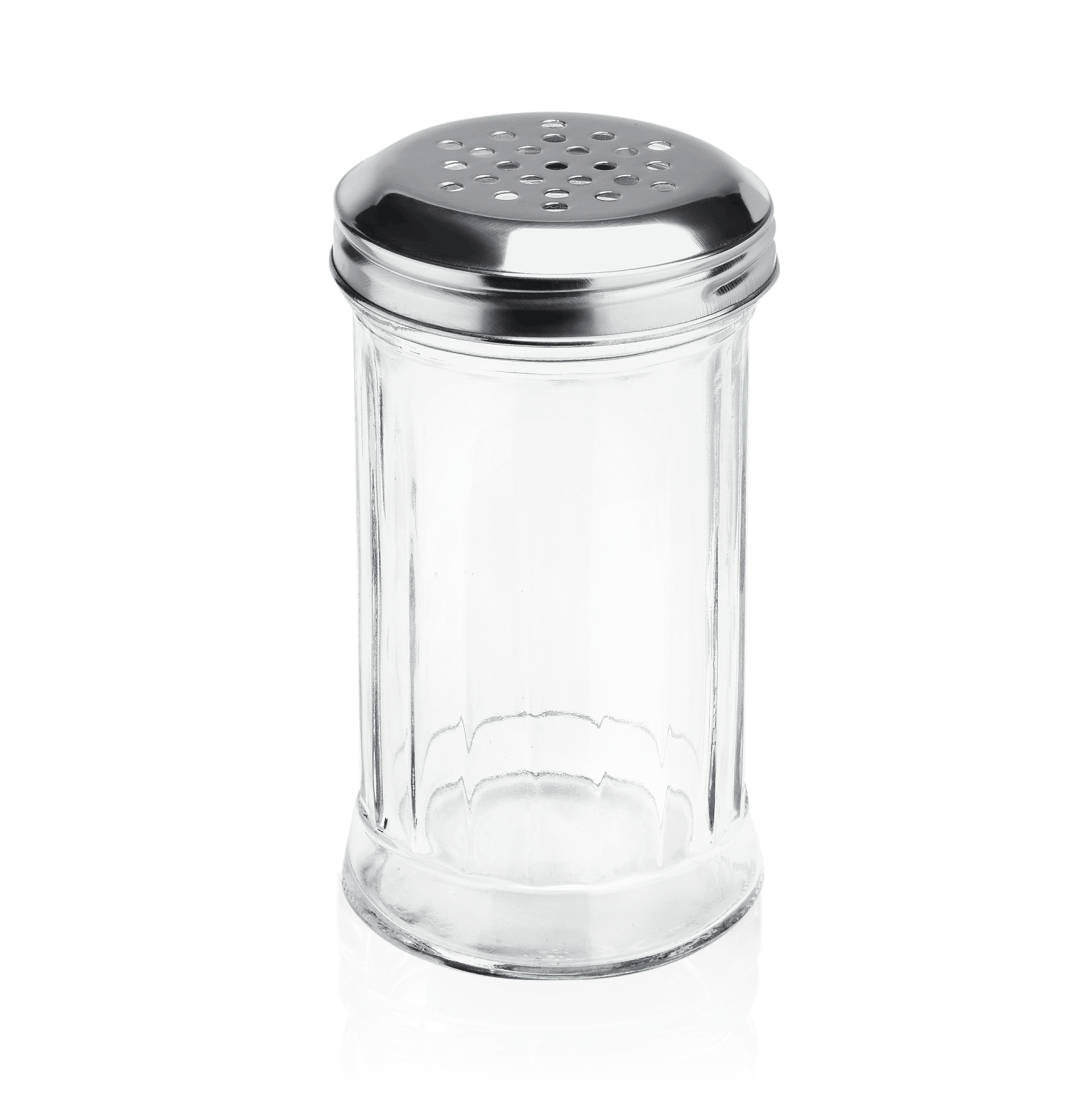 WAS Germany 6x Streuer, Glas und Edelstahl, Inhalt: 300ml, Durchmesser: 7,5cm, Höhe: 13,5cm (1491002)