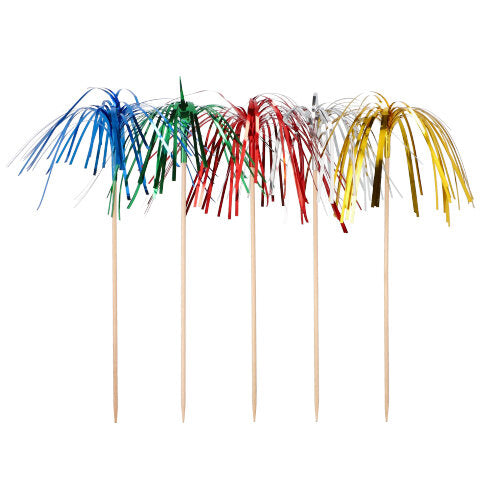 Papstar 24x 10 Deko-Picker 15,5 cm "Feuerwerk"