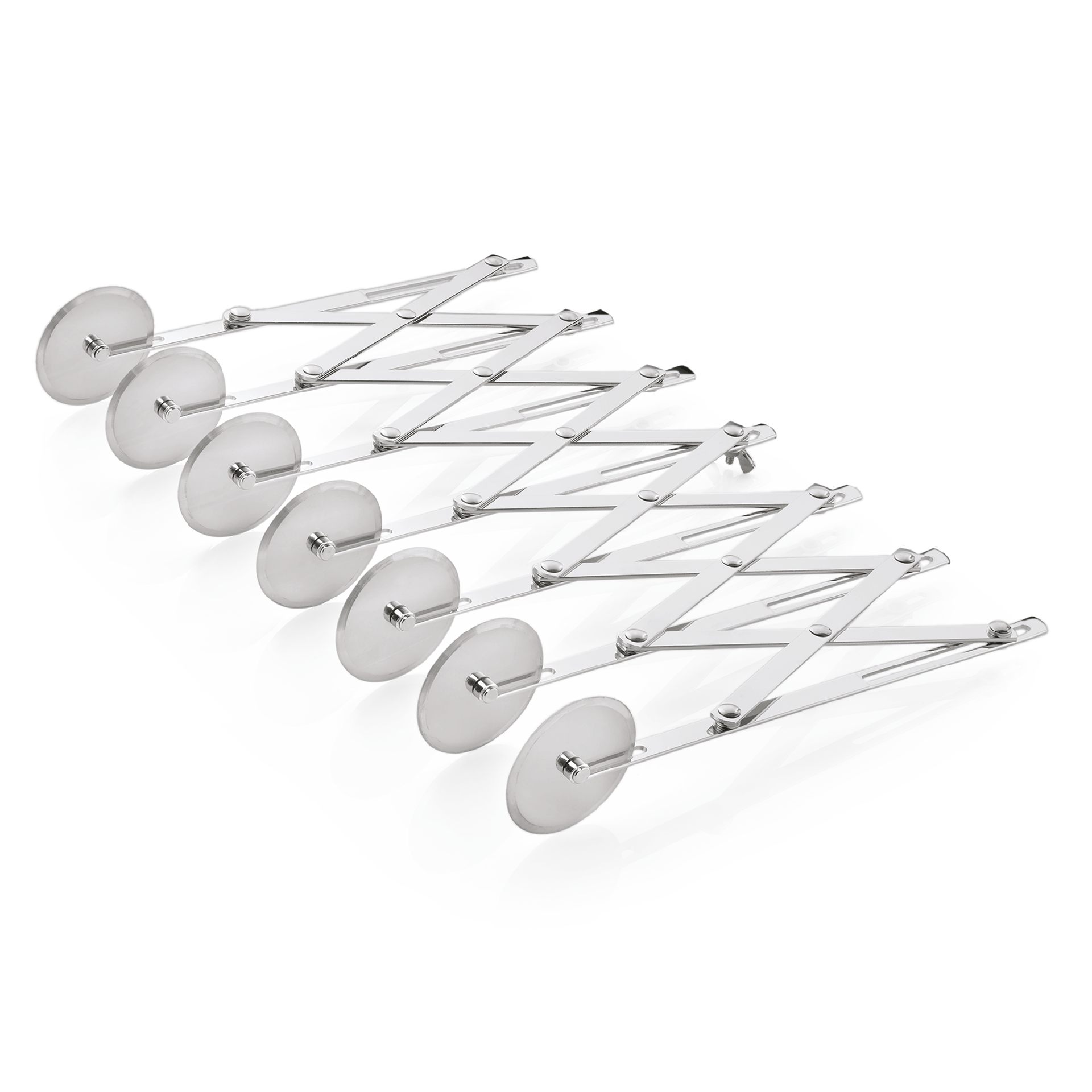 WAS Germany Teigschneider (7 Rädchen), Edelstahl, Silber, Durchmesser: 5cm, Höhe: 24cm (1507007)