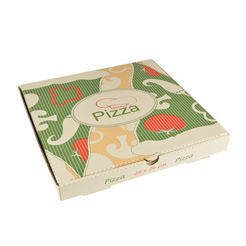 Papstar 100x Pizzakarton, Cellulose, Serie: Pure, 26x26x3cm