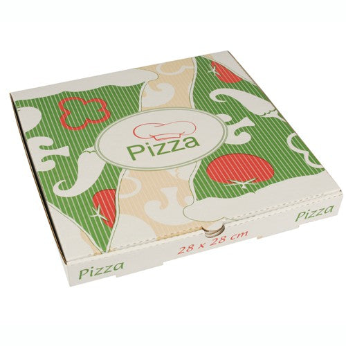 Papstar 100x Pizzakarton, Cellulose, Serie: Pure, 28x28x3cm