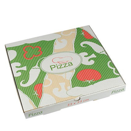 Papstar 100x Pizzakarton, Cellulose, Serie: Pure, 33x33x3cm
