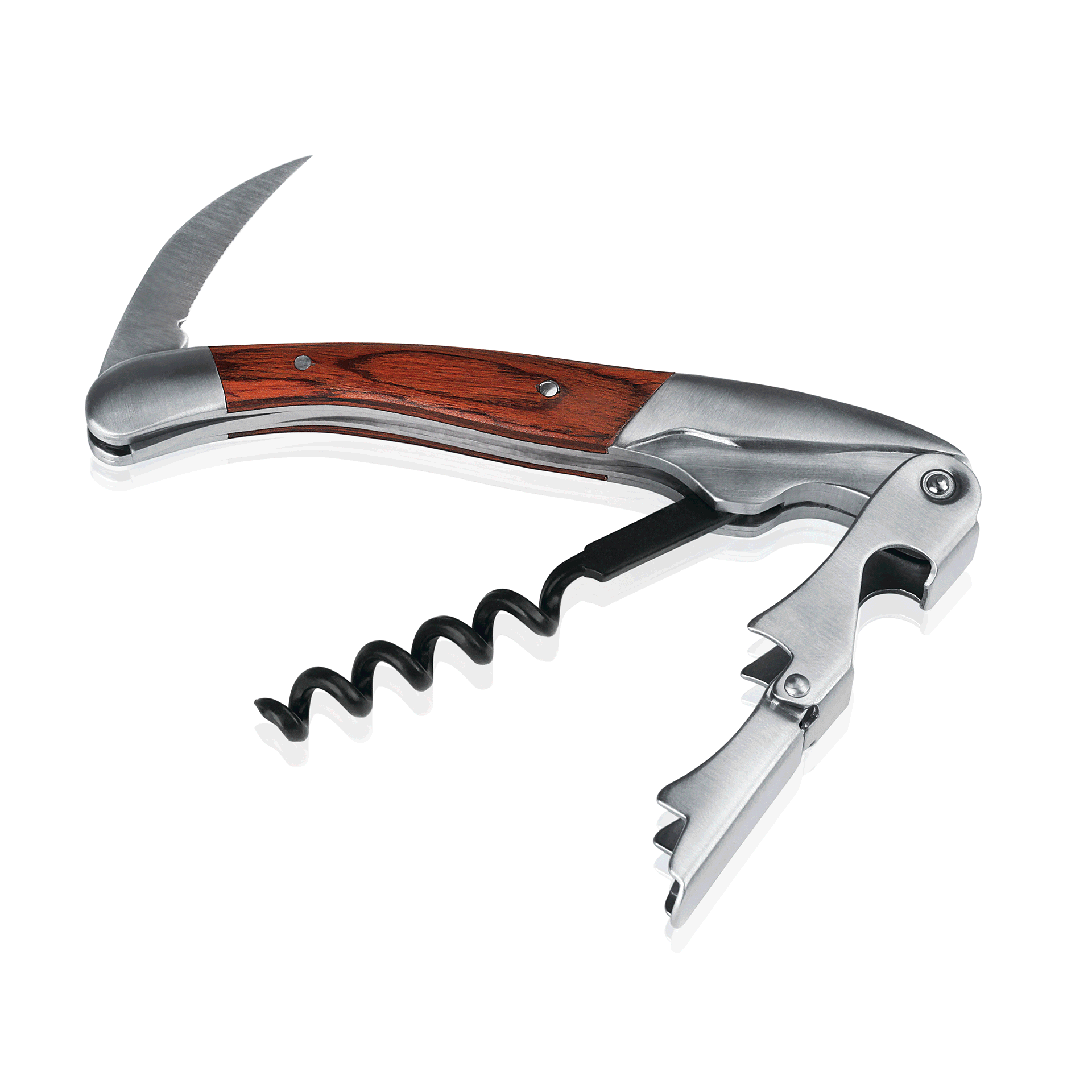 WAS Germany Kellnermesser (Mit Holzgriff), Edelstahl und Holz, Länge: 12cm (1581006)