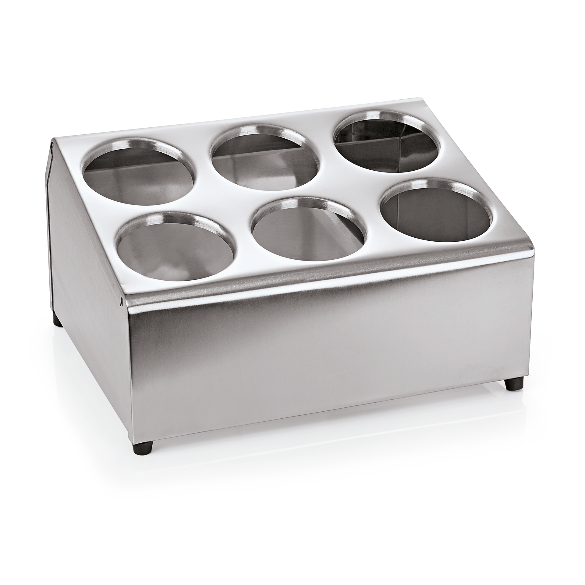 WAS Germany Besteckbehälter für 6 Besteckköcher, Edelstahl, 37,5x30x21cm (1595006)