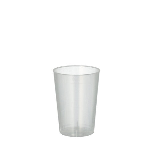 Papstar 1.400x Mehrweg-Trinkbecher, Polypropylen, Transparent, Inhalt: 100ml, Durchmesser: 5,2cm, Höhe: 7,4cm