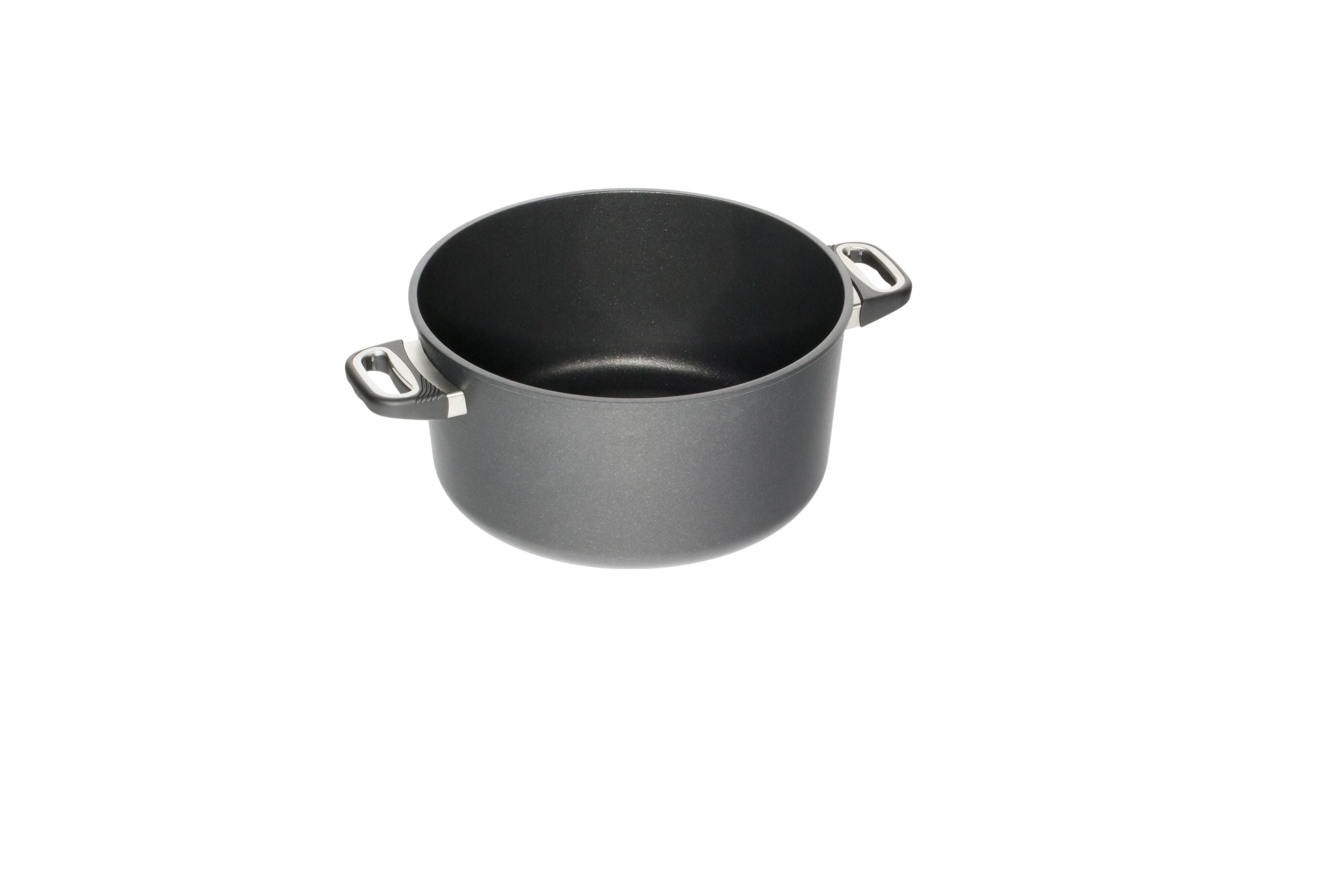 AMT Kochtopf, Aluminiumguss, Schwarz, Inhalt: 800ml-14L, Durchmesser: 16-32cm, Höhe: 8,5-21cm