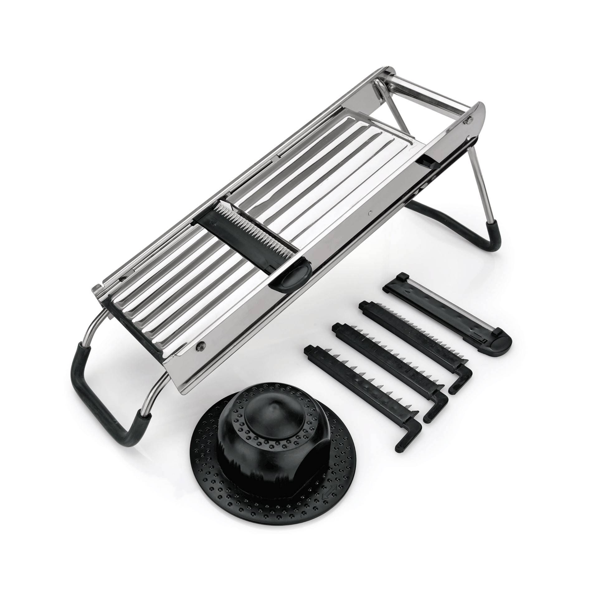 WAS Germany Mandoline, Edelstahl und Kunststoff, Silber und Schwarz, 36x12,5cm (1685360)